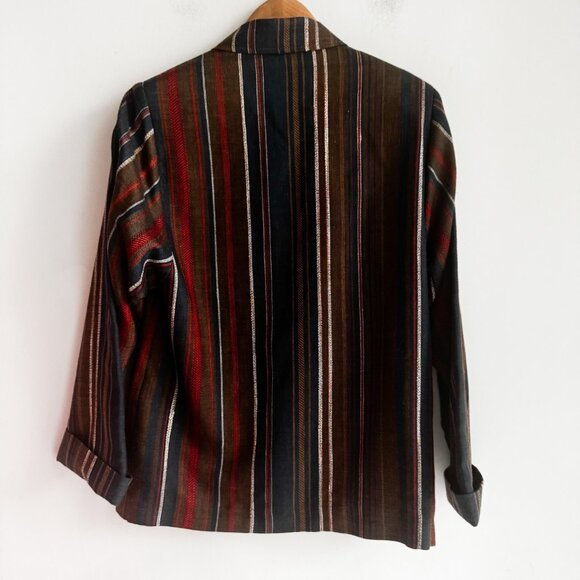 Vintage Mister Leonard Striped Linen Blend Blazer 10 - Picture 7 of 7